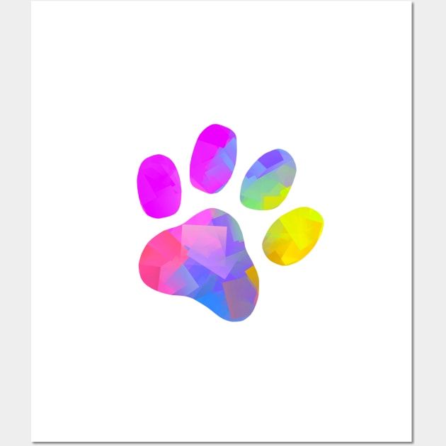 ABSTRACT Color Dog Paw Print Wall Art by SartorisArt1